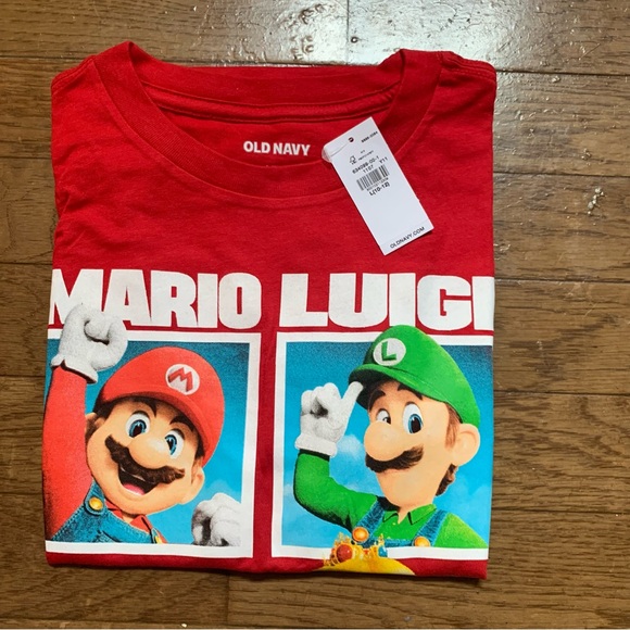 Old Navy Kids Super Mario Bros Gender-Neutral Graphic T-Shirt | L (10-12) Red - Picture 5 of 9